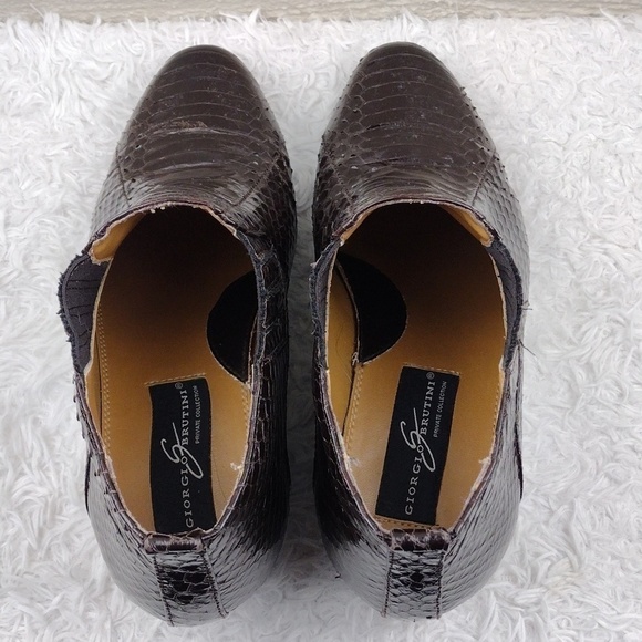 Giorgio Brutini Dark Brown Genuine Snakeskin Leather Almond Toe Chelsea Boot main image 7